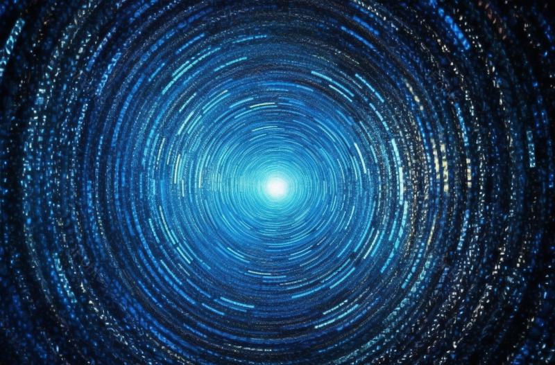蓝色浩瀚星空中心旋转发光粒子,插画/手绘图,插画/手绘图库,插画/手绘图下载,插画/手绘